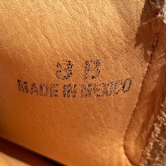 Old Gringo Leopardito Suede Western Slouch Cowboy Boots Tan Women 8 B 6633-168-1 - Picture 6 of 9